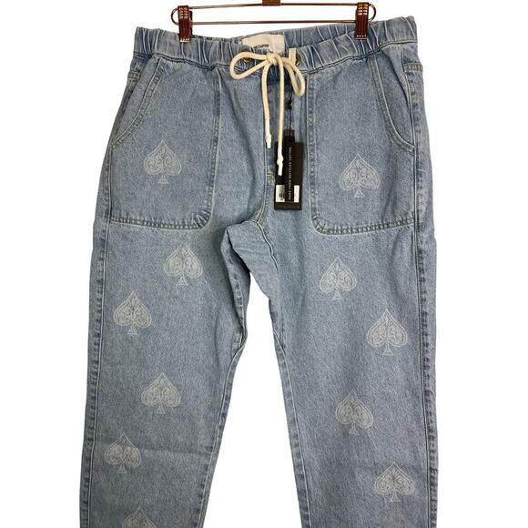 One Teaspoon Ace Boyfriend Shabbies in Best Blue Recycled Cotton NWT Size Large - Picture 2 of 11